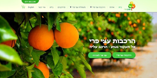 אתר חנות וירטואלית למשתלה לחצו לצפייה בפרויקט