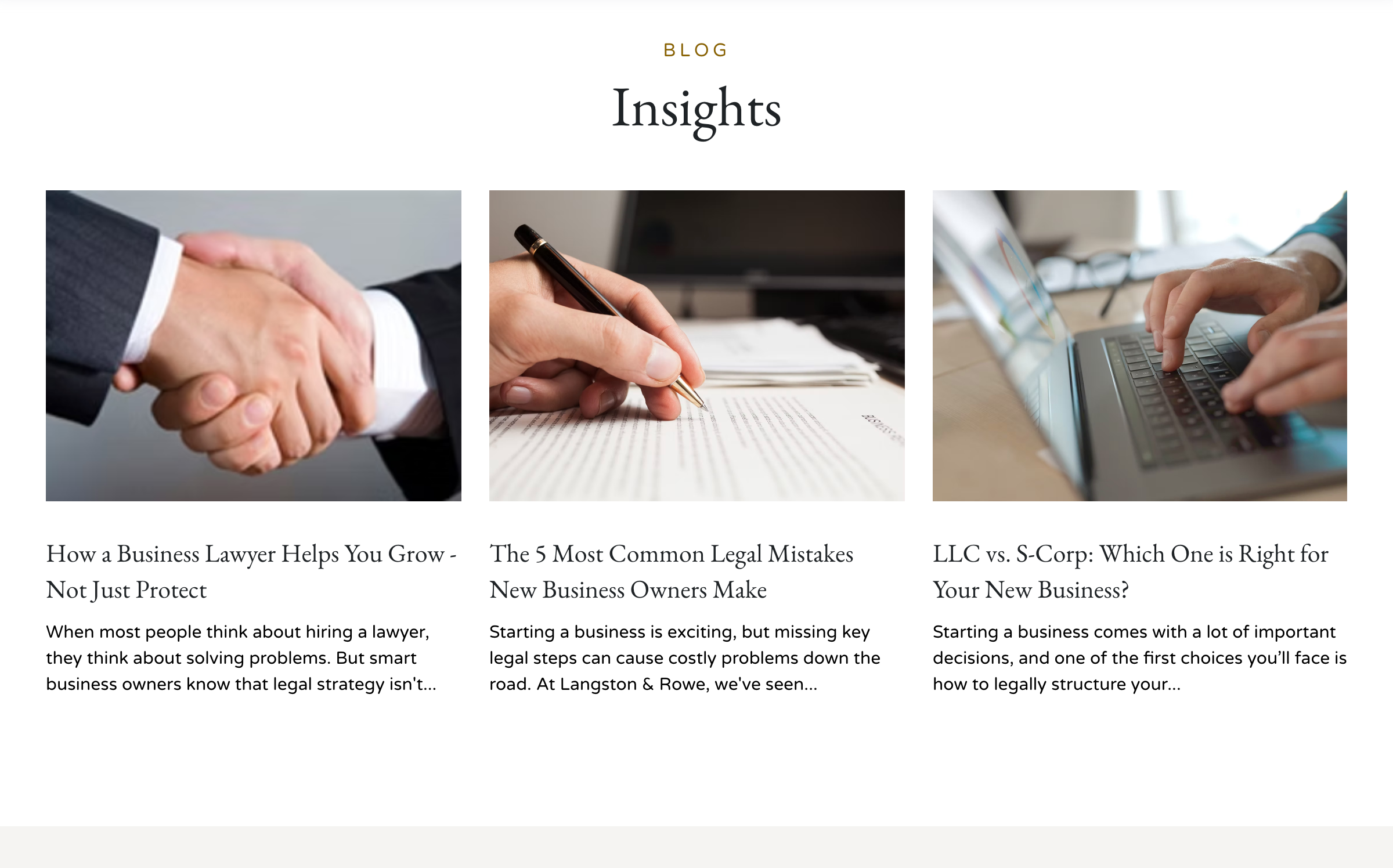 Blog Langston & Rowe