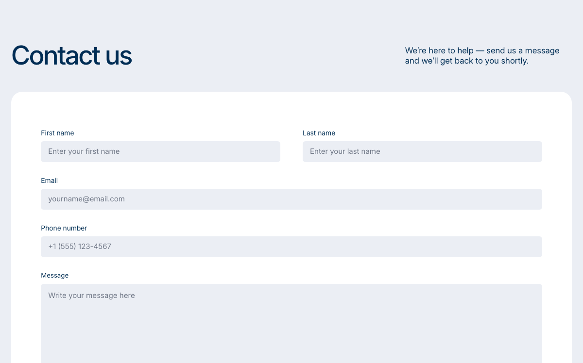 Contact us