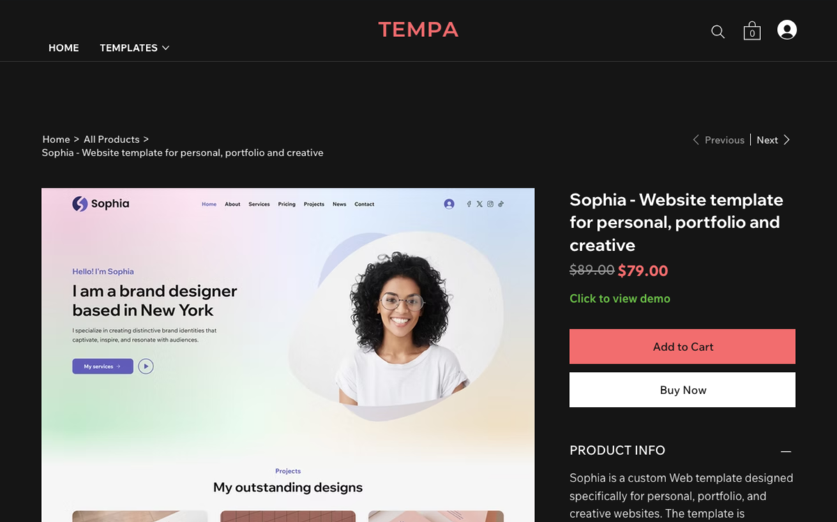 Product Page