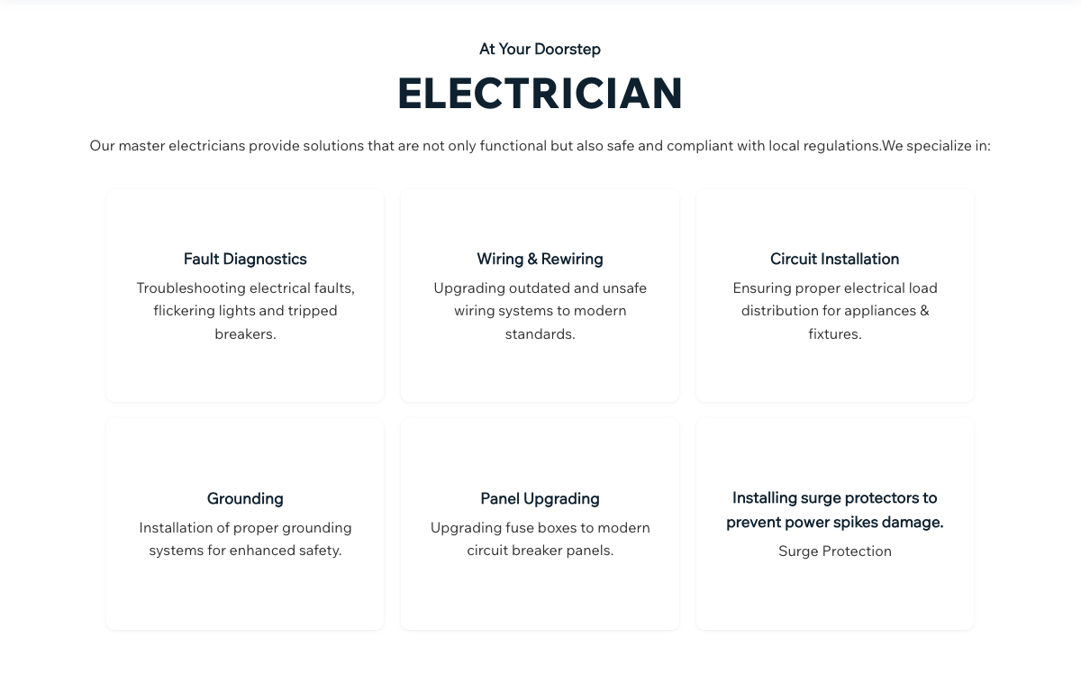 Electrician services