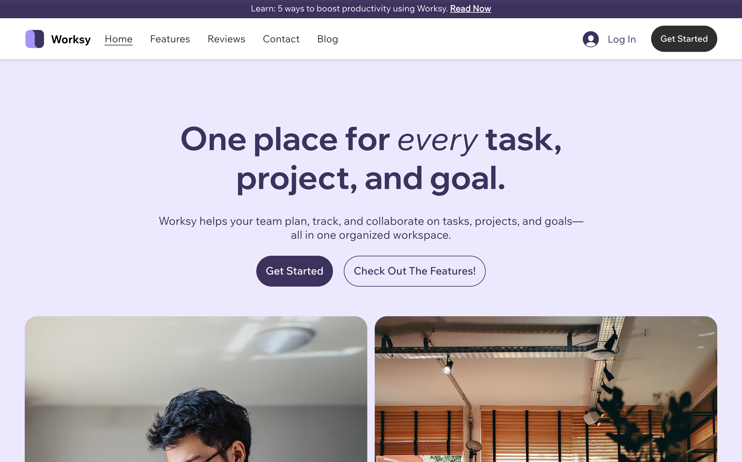 Worksy SaaS Home