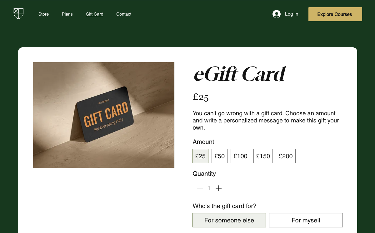 Gift Card Luxury Gol