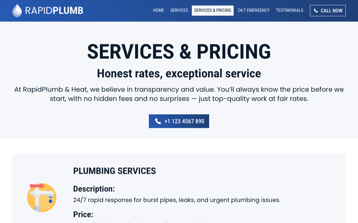 SERVICES & PRICING