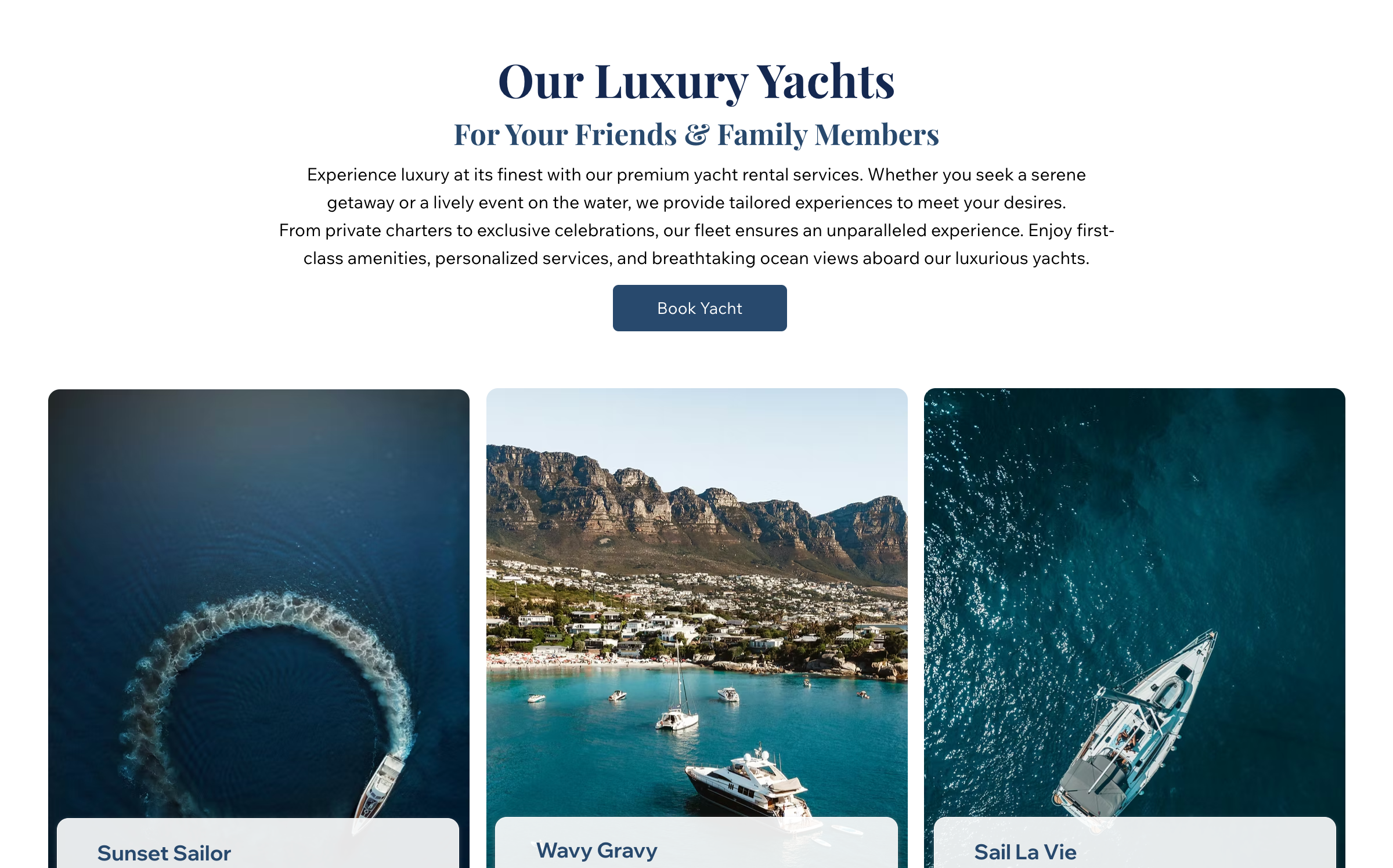 Premium Charters Our