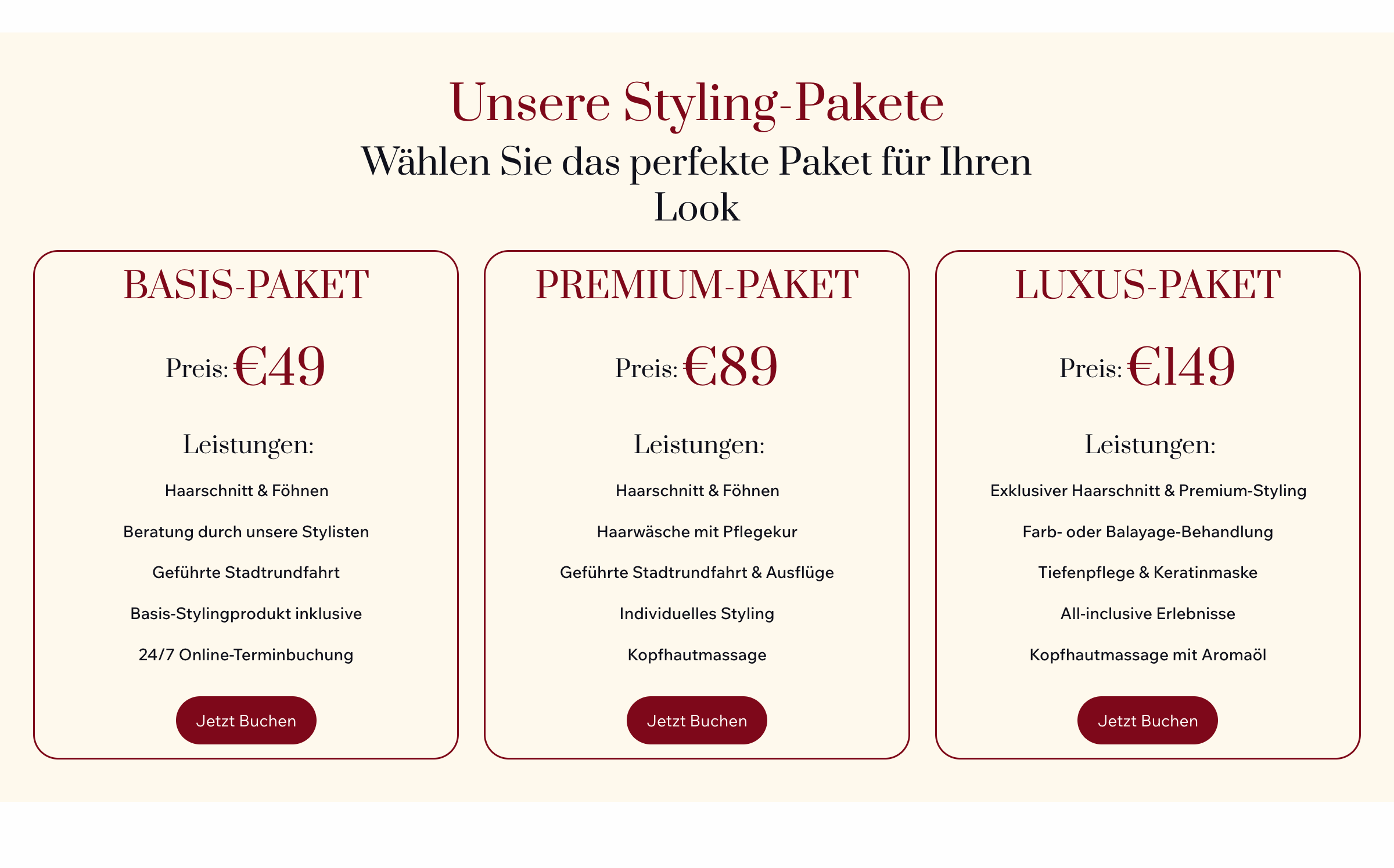 haarzauber Pricing