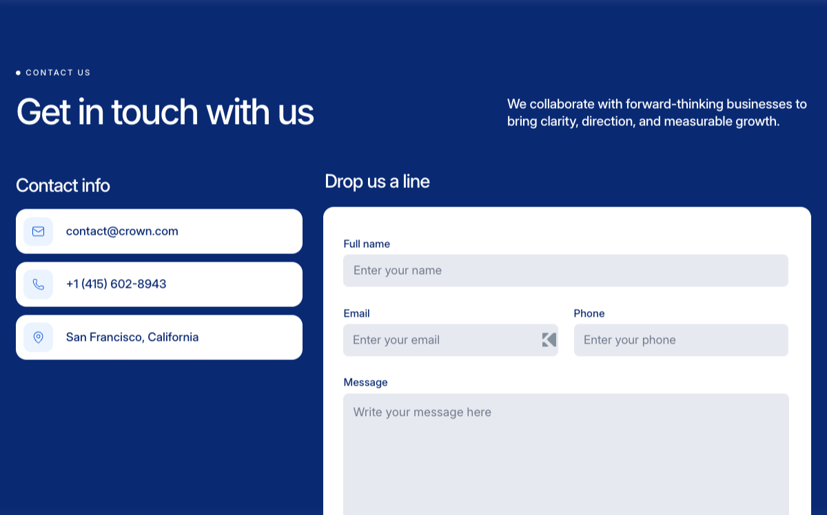 contact us