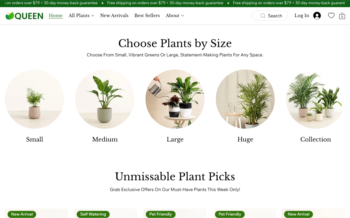 Plants by Size