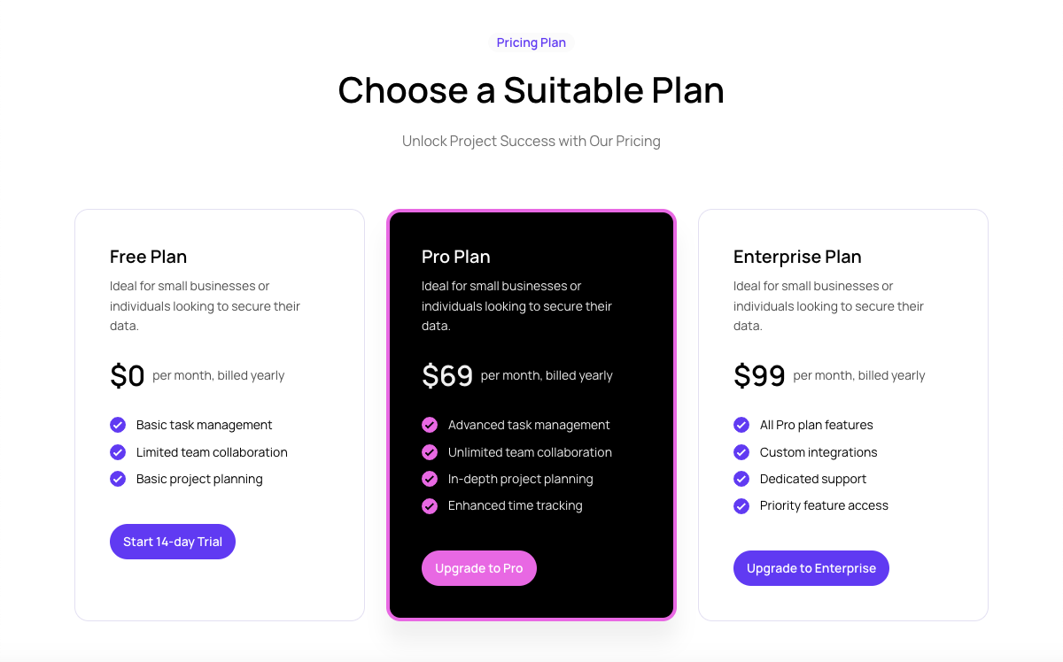 Pricing Plan