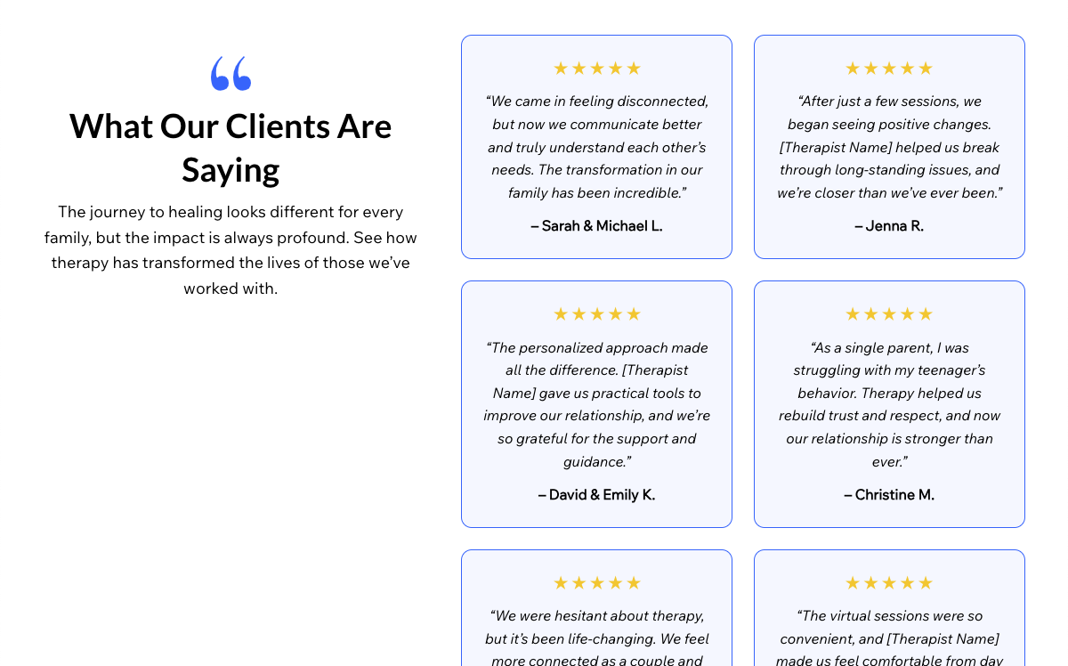 What the Clients say