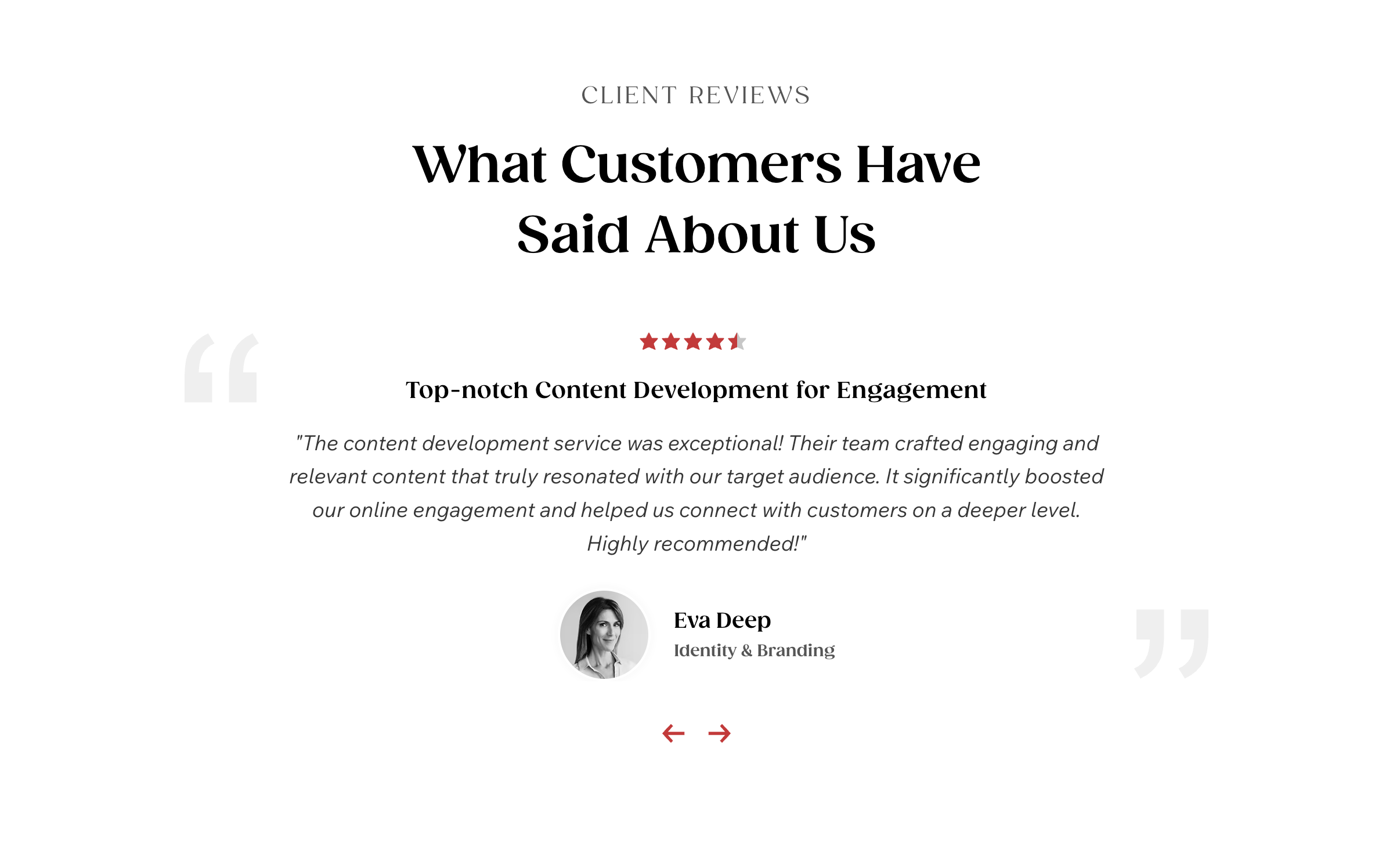 Client Review