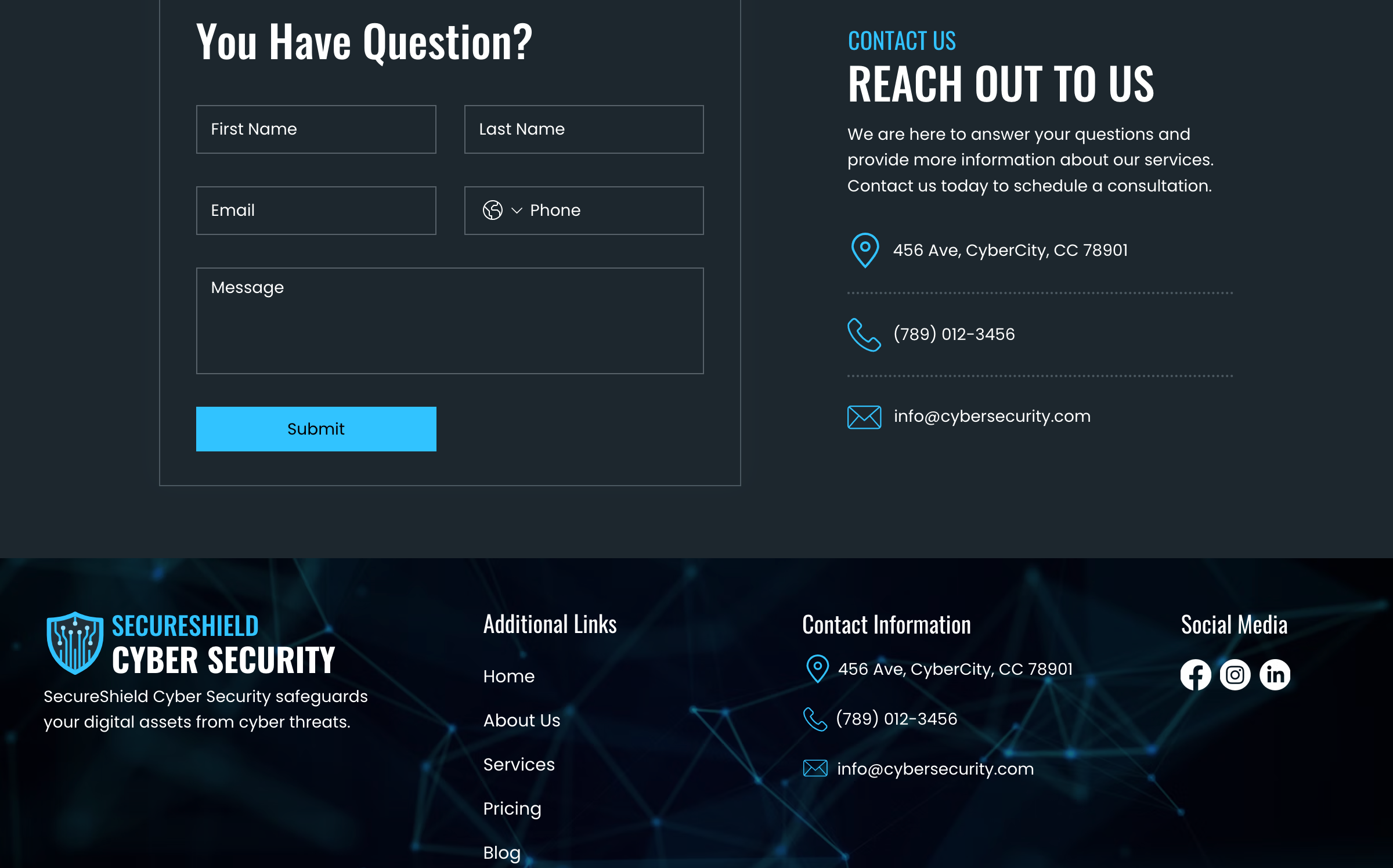 Contact And Footer